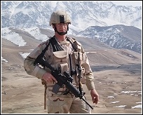 Ned in front of the Hindu Kush Mountains in Afghanistan