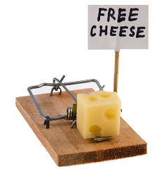old fashioned mouse trap with cheese